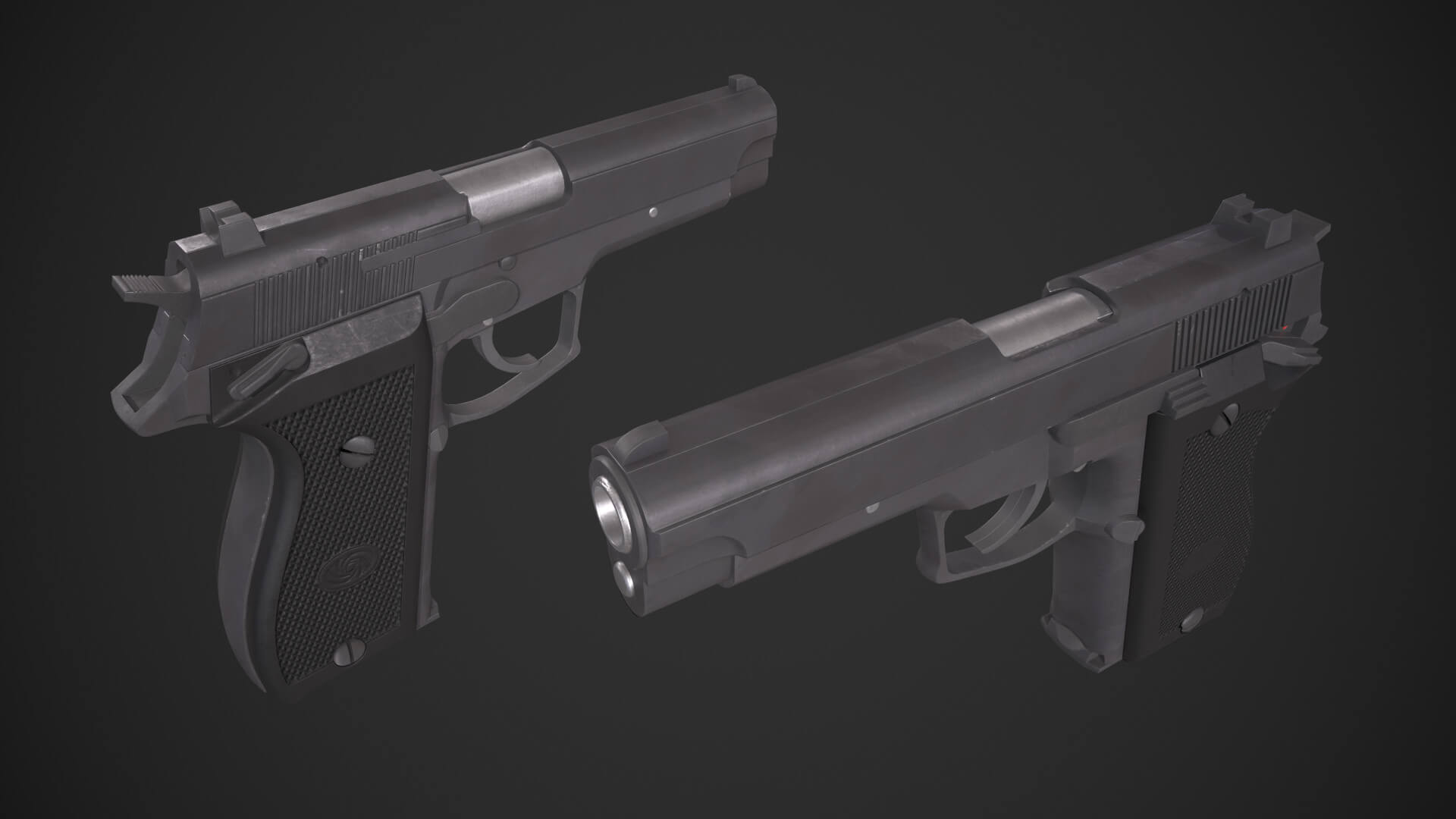 DP51 Semi-Automatic Pistol 3D Model