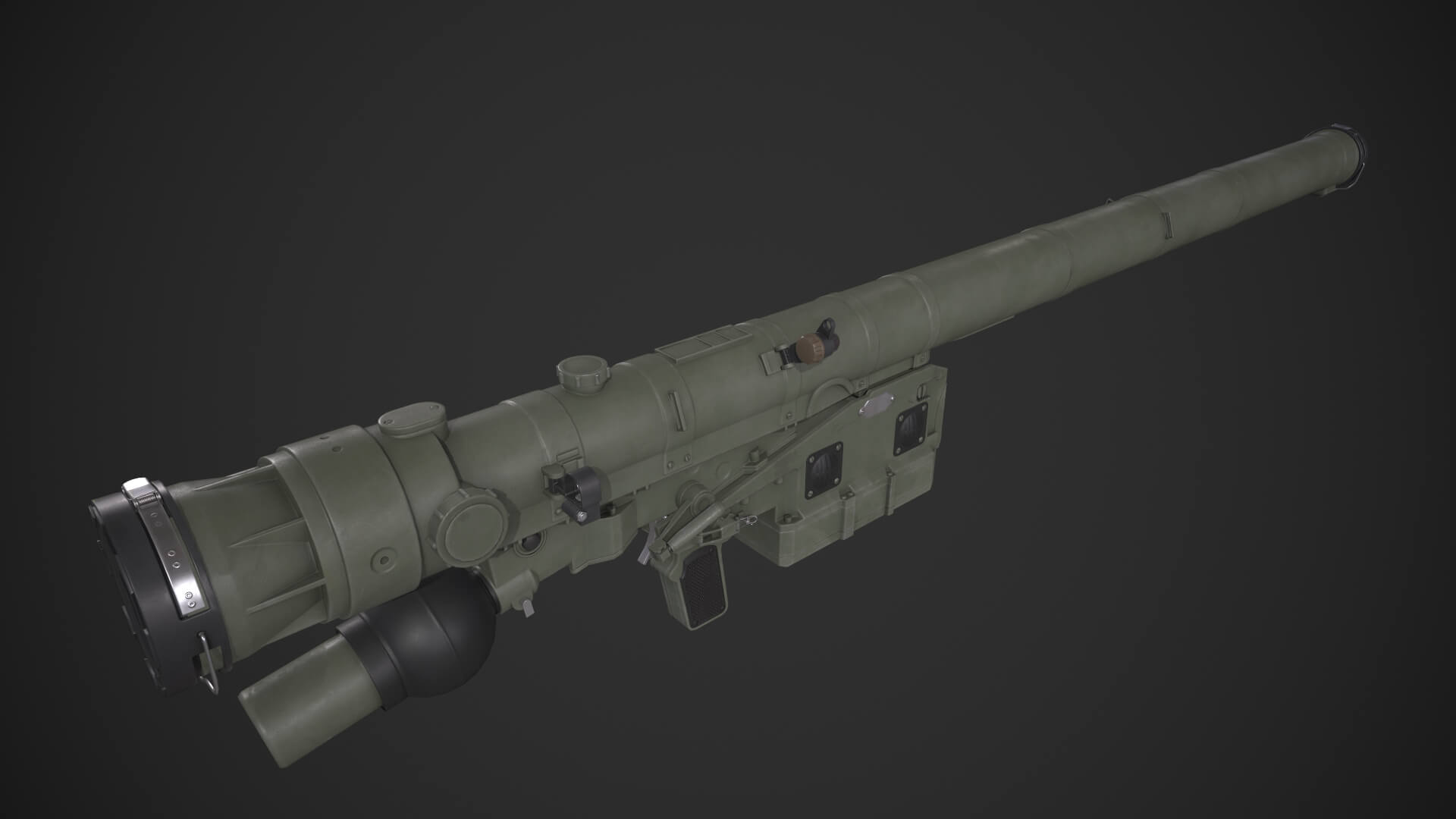 Igla 9K38 Missile Launcher 3D Model