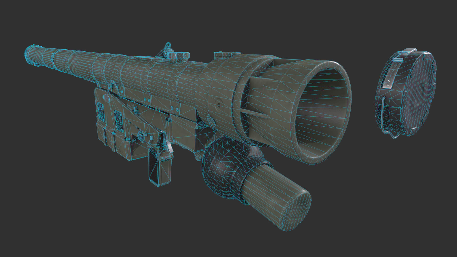 Igla 9K38 Missile Launcher 3D Model