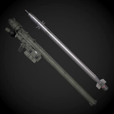 Igla 9K38 Missile Launcher 3D Model