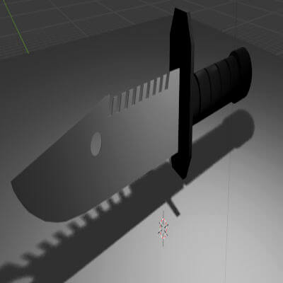 Combat Knife 3D Model