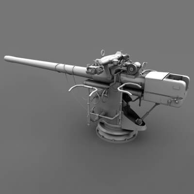 German Gun SK/35 3D Model