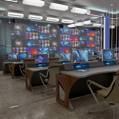 TV Studio Control Room 1 3D Model