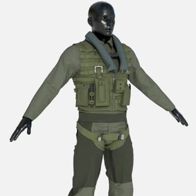 Pilot Suit 3D Model