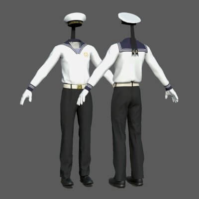 Sailor Suit 3D Model