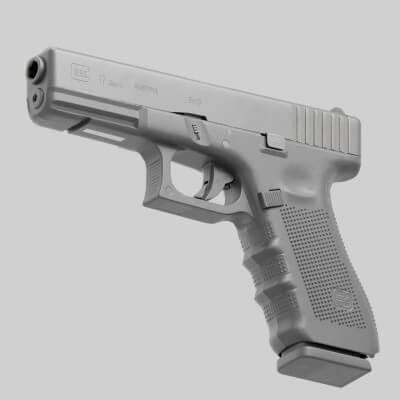 Glock 17 Gen 4 Handgun 3D Model