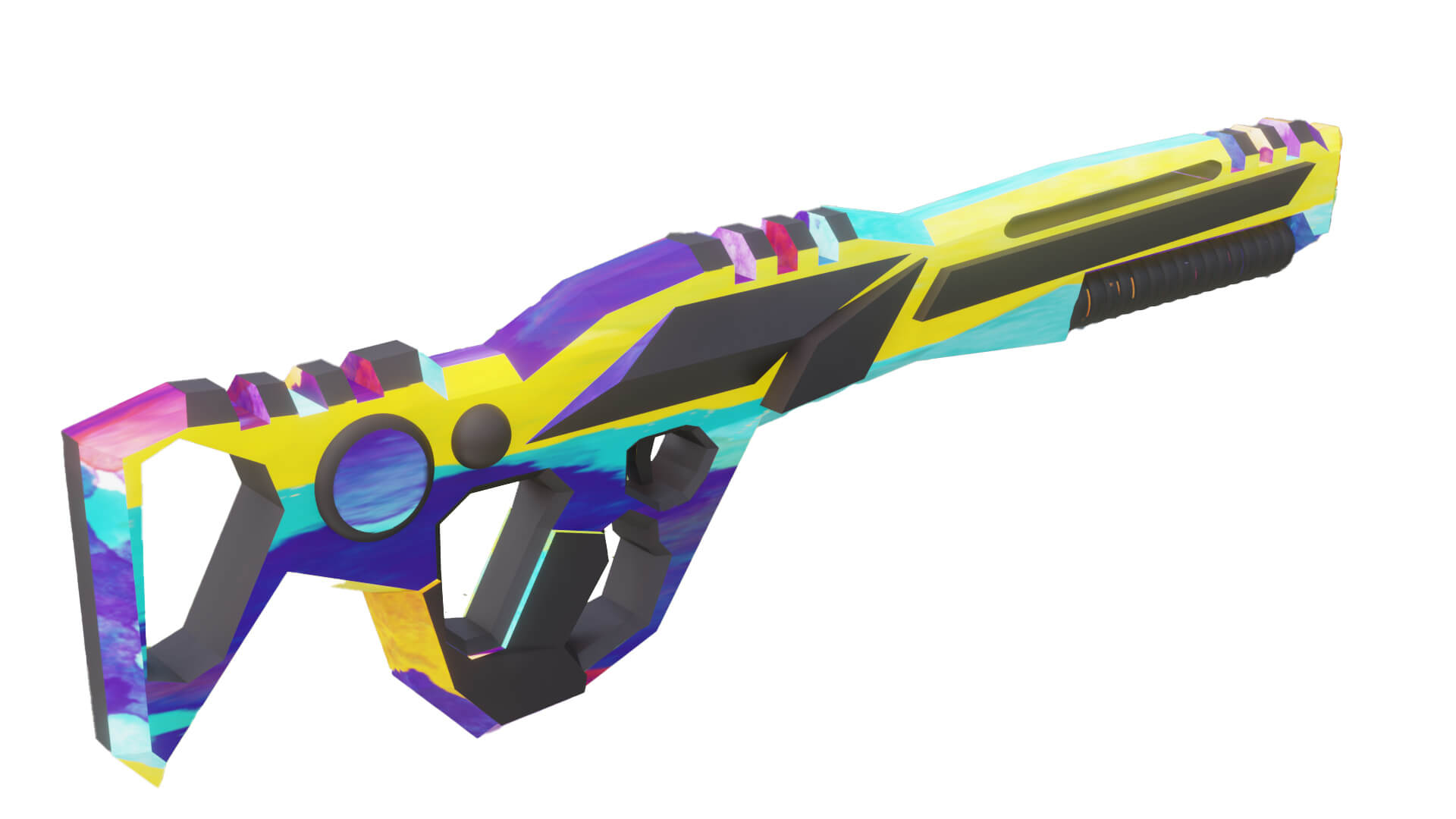 Modern Abstract Sci-Fi Gun 3D Model