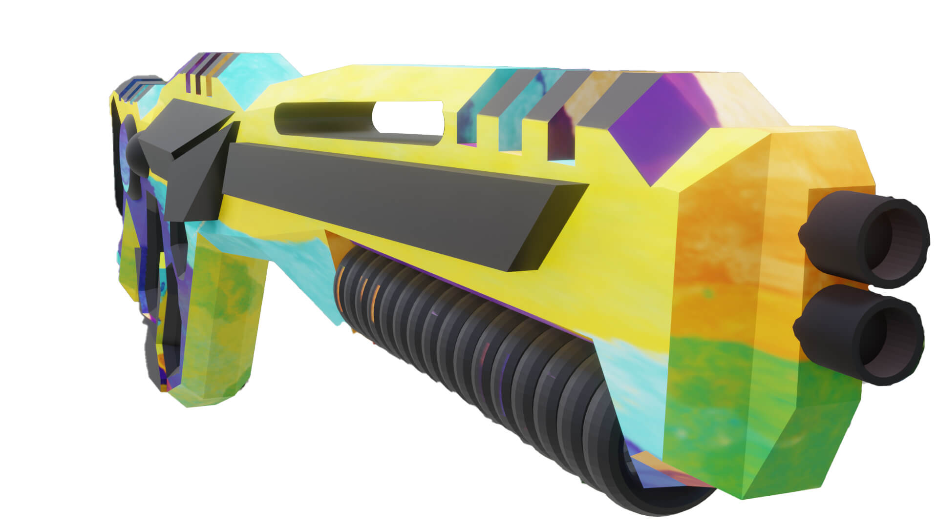 Modern Abstract Sci-Fi Gun 3D Model