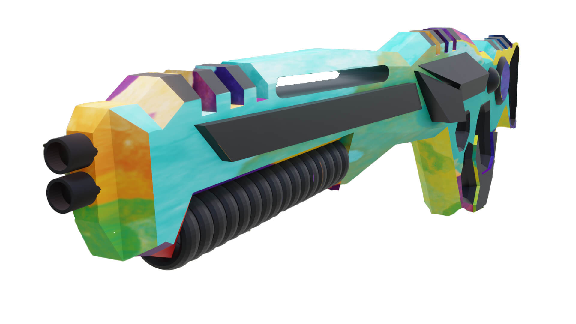 Modern Abstract Sci-Fi Gun 3D Model