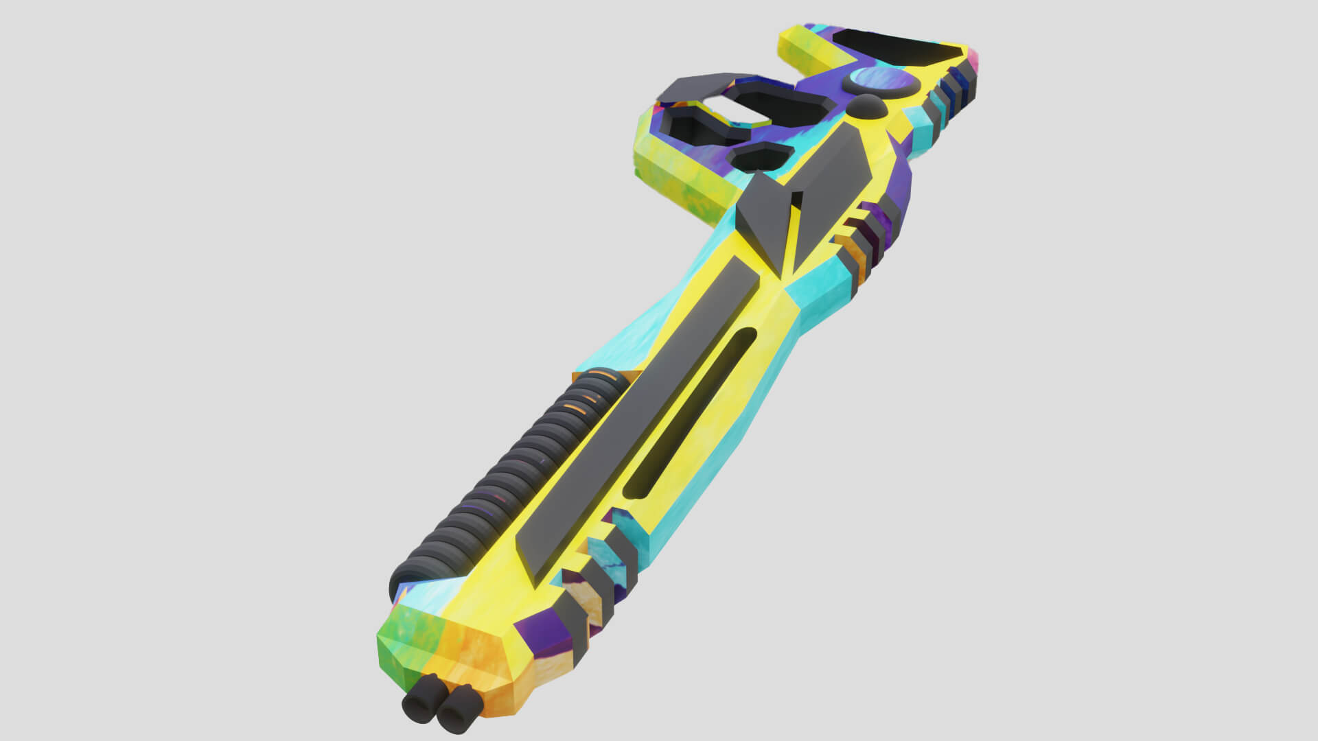 Modern Abstract Sci-Fi Gun 3D Model