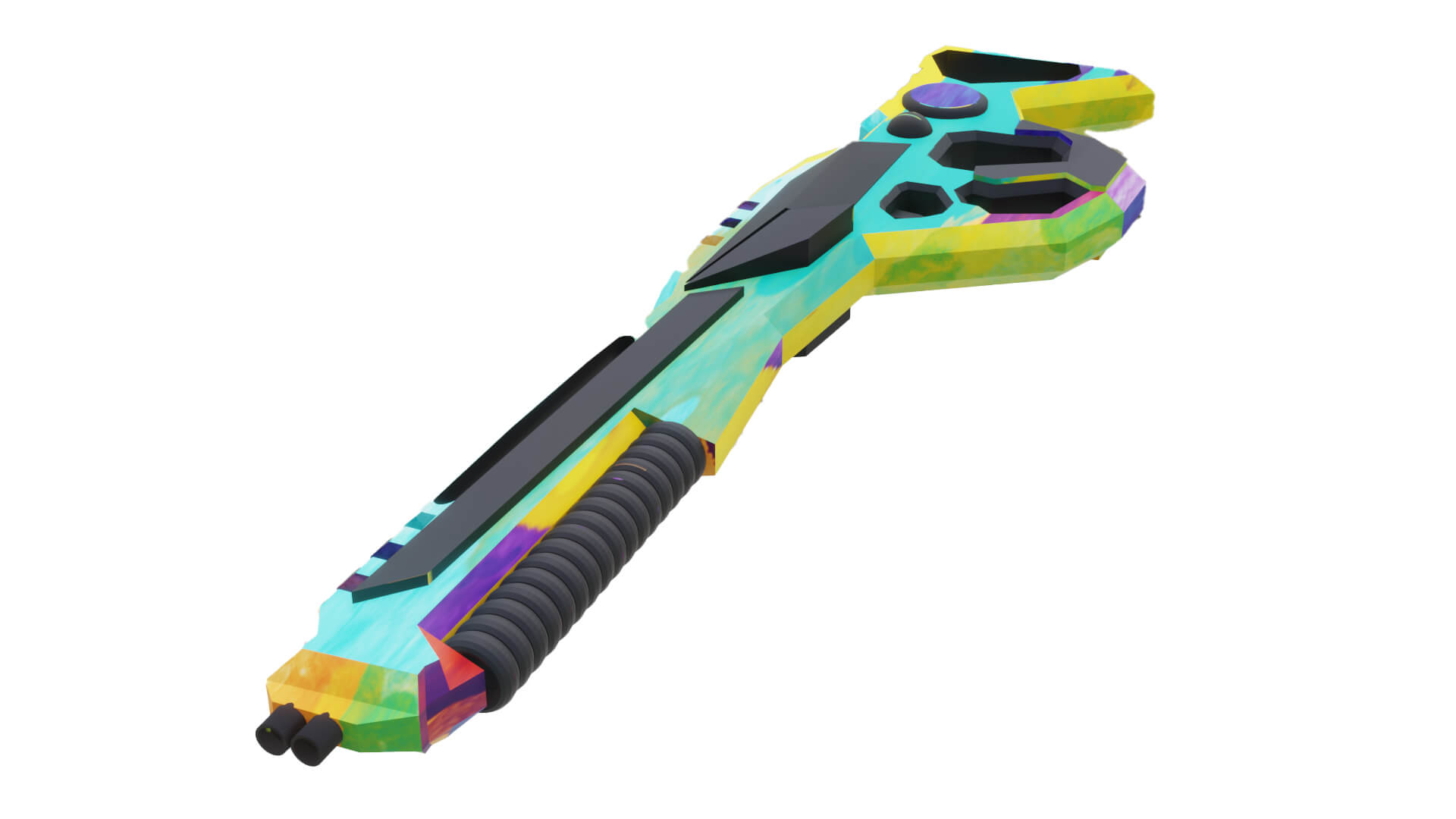 Modern Abstract Sci-Fi Gun 3D Model