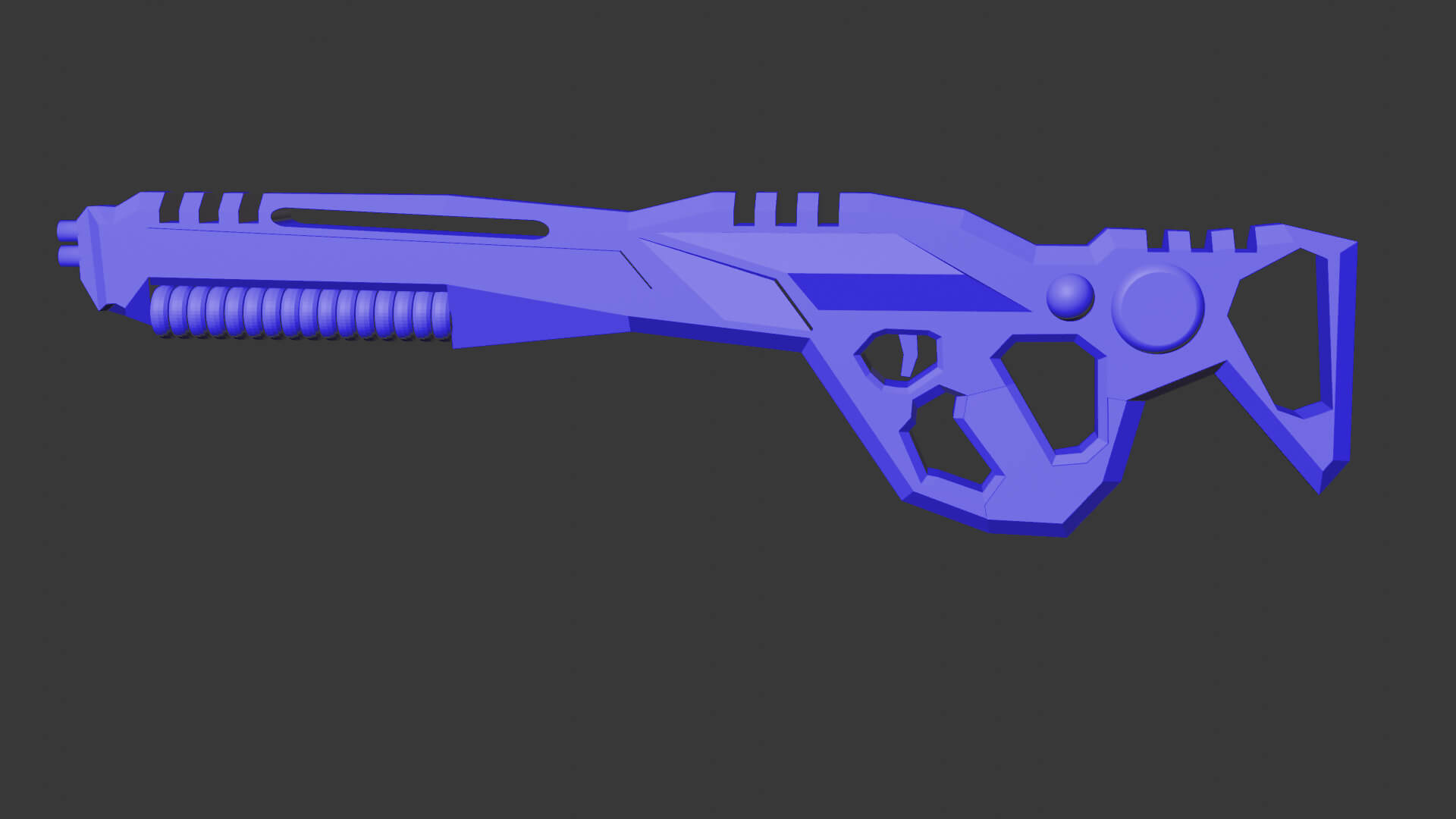 Modern Abstract Sci-Fi Gun 3D Model