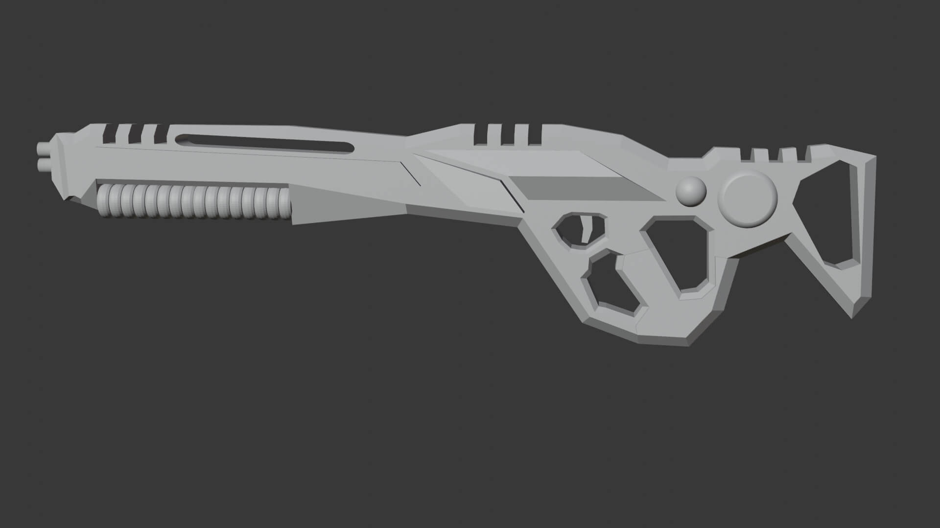 Modern Abstract Sci-Fi Gun 3D Model