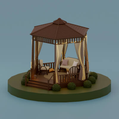 Gazebo - Pergola 3D Model