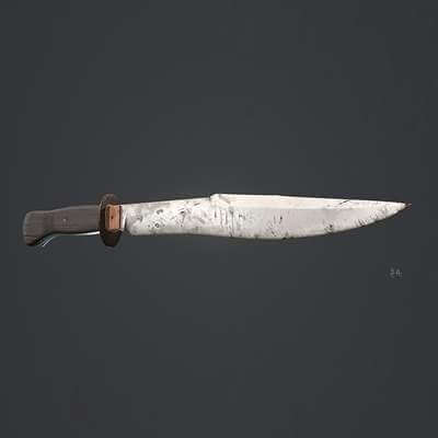 Bowie Knife 3D Model