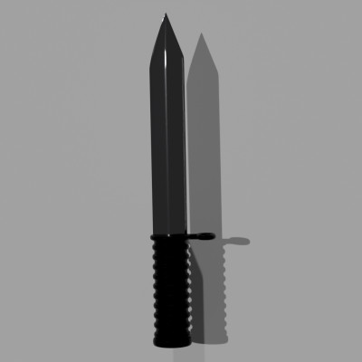 Steel Army Knife 3D Model