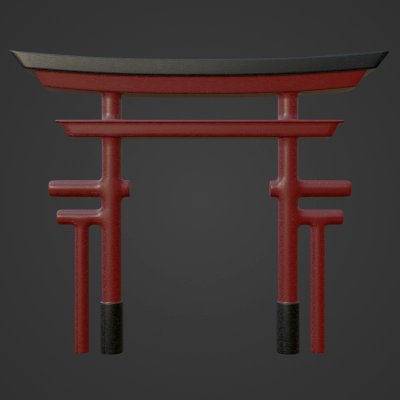 Torii Gate 3D Model