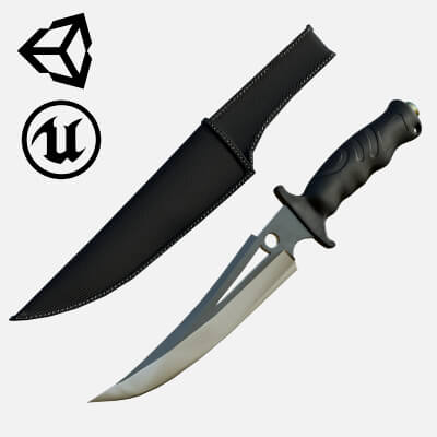 Curved Knife 3D Model