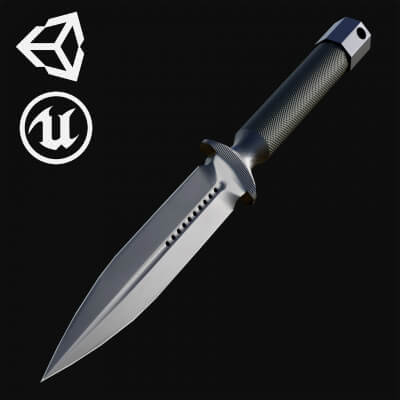 Kunai Knife PBR 3D Model