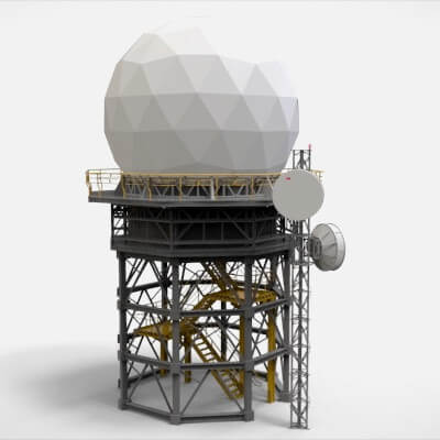 Sci-Fi Antenna 2 3D Model