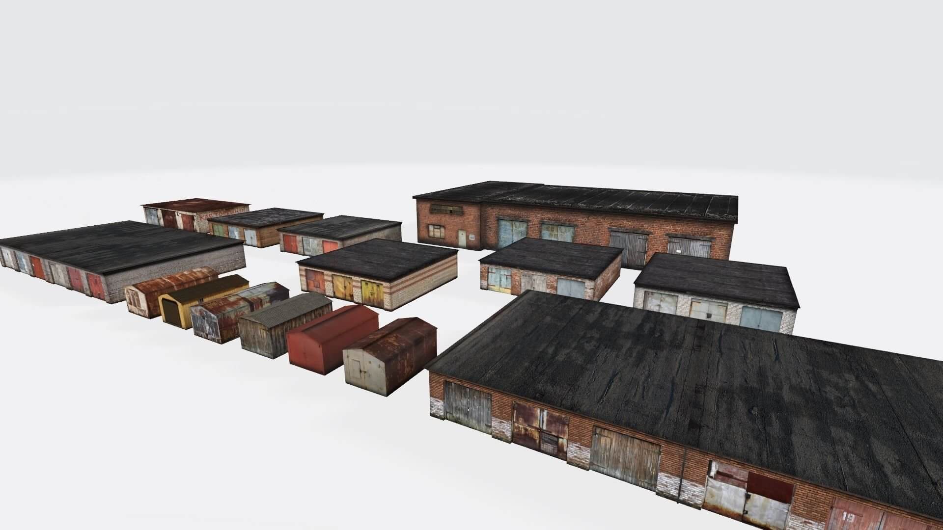 old Garage Pack 3D Model