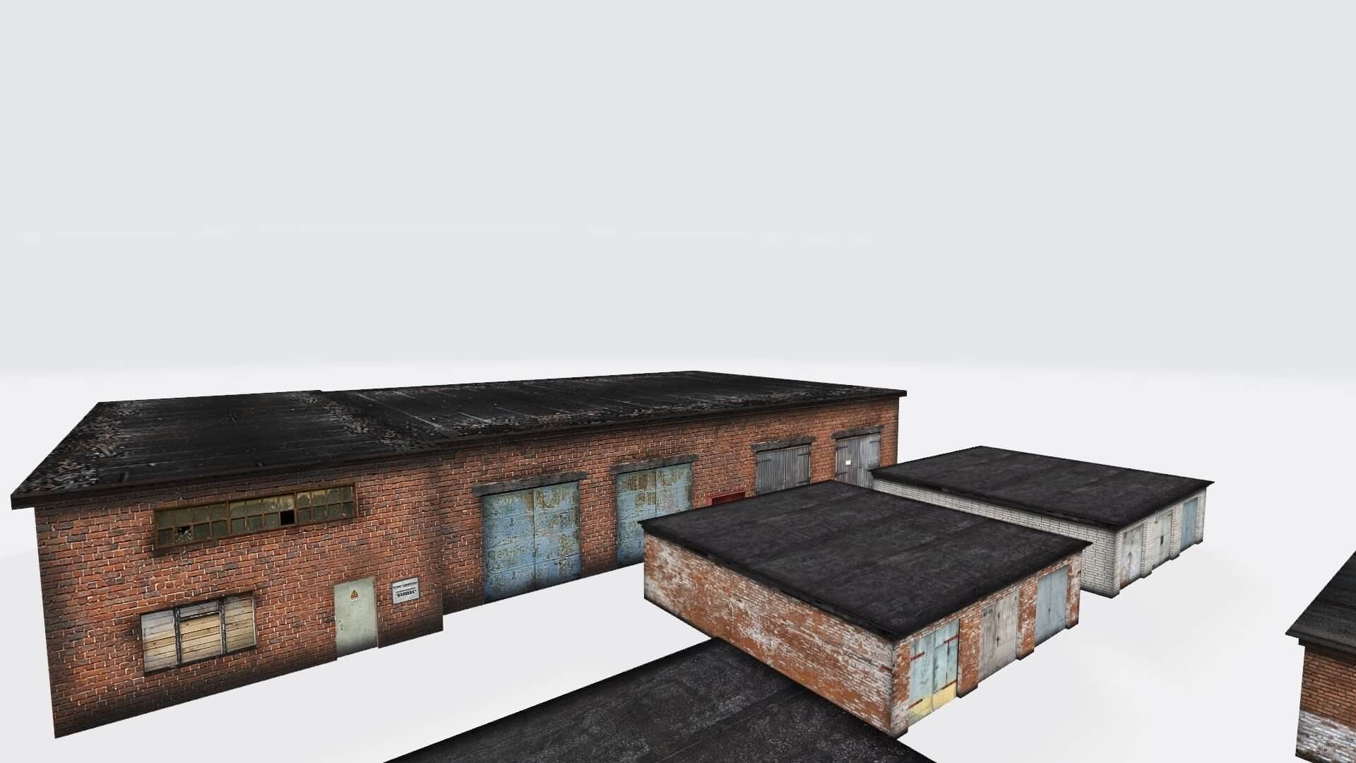 old Garage Pack 3D Model