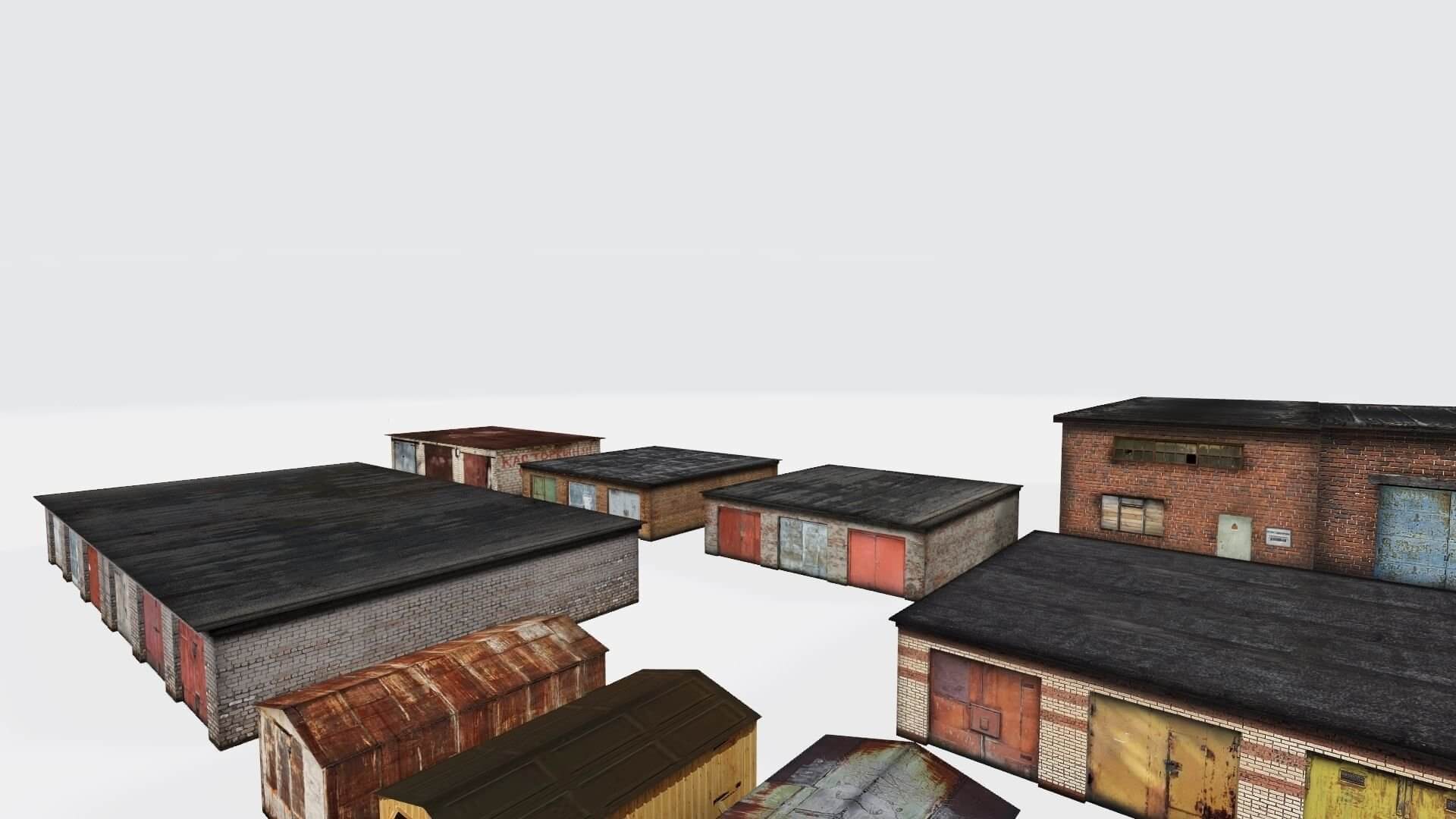 old Garage Pack 3D Model