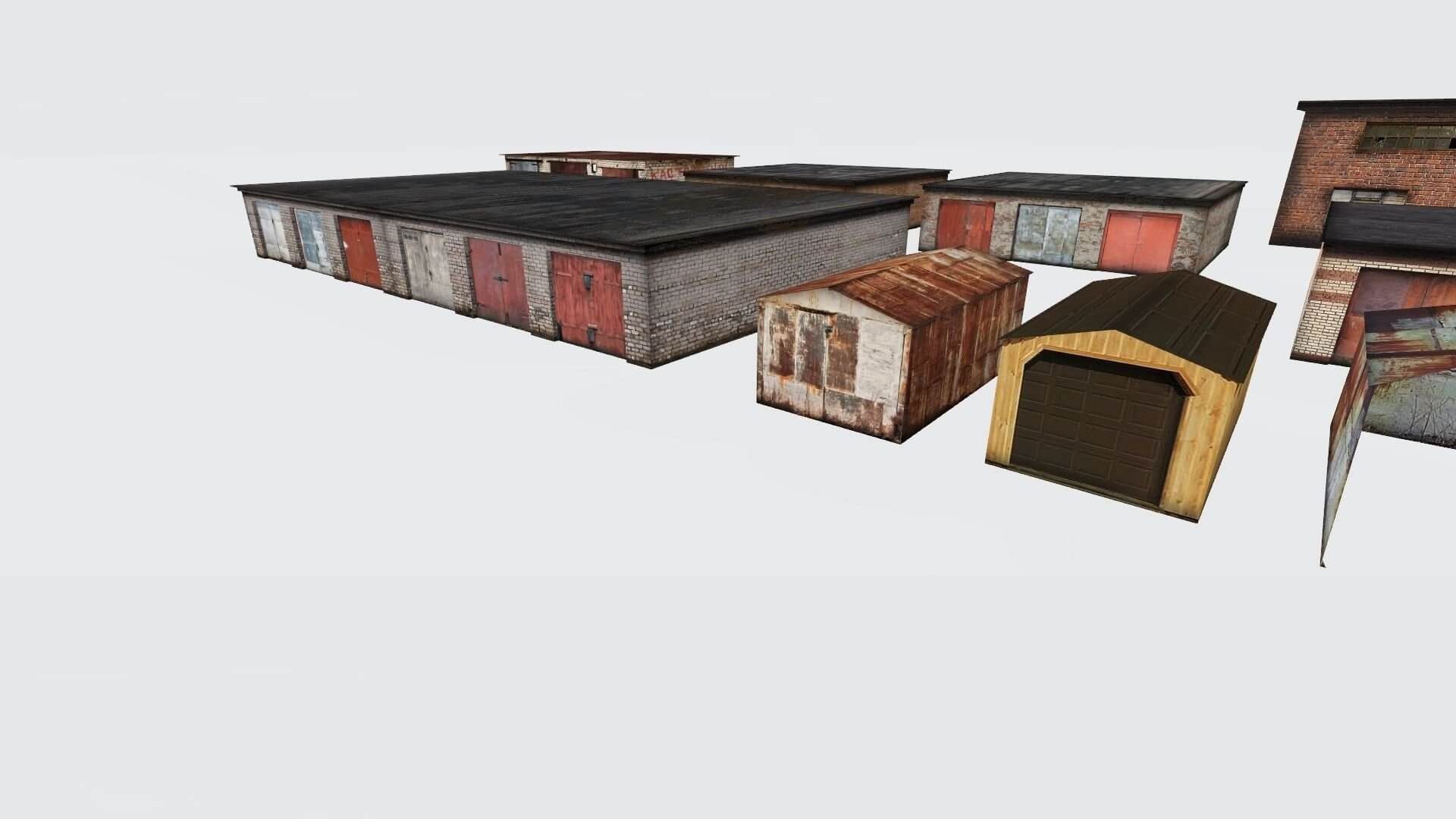 old Garage Pack 3D Model