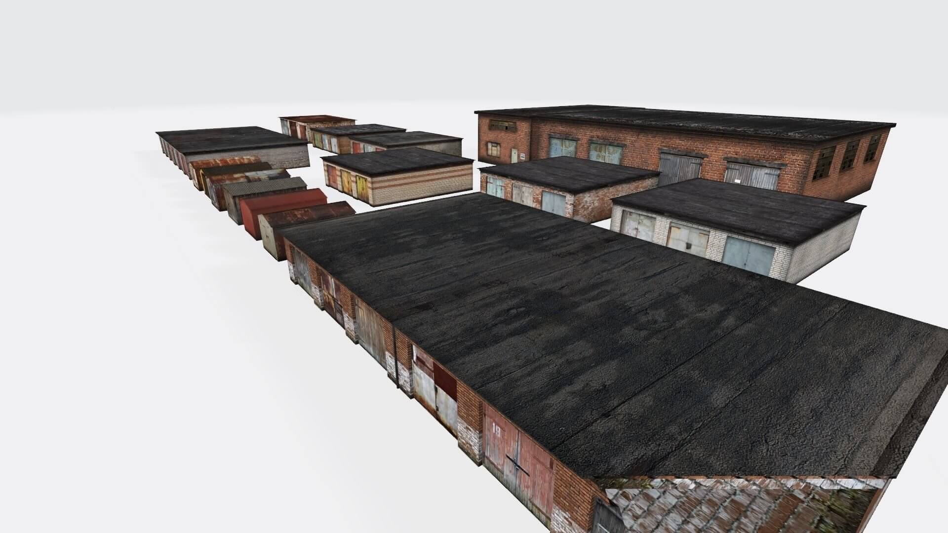 old Garage Pack 3D Model