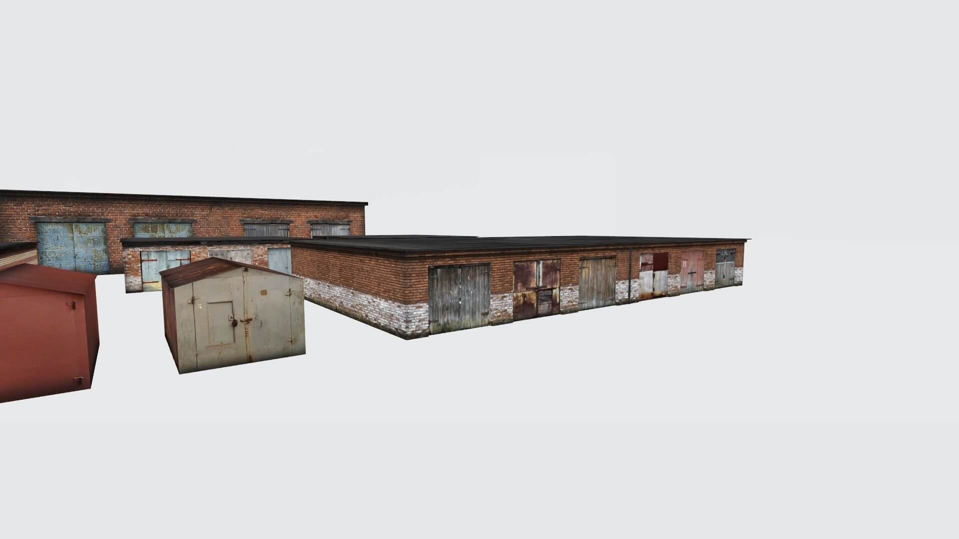 old Garage Pack 3D Model