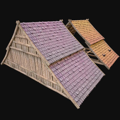 Medieval Tile Roof Constructor 3D Model