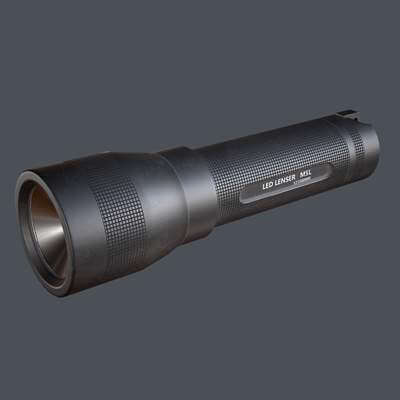 Black Flashlight 3D Model