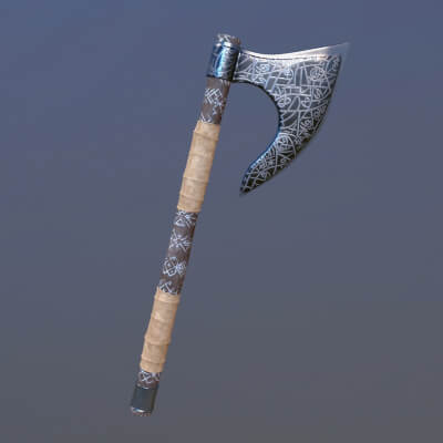 Viking Rune Ax 3D Model