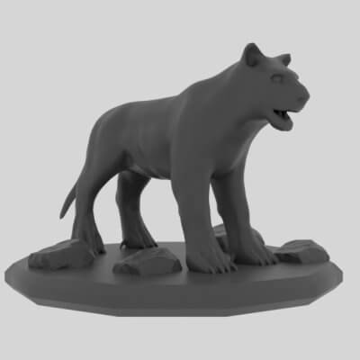 Black Leopard 3D Model