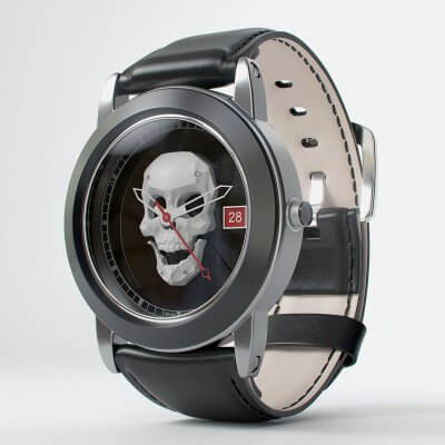 Skull Watch 3D Model