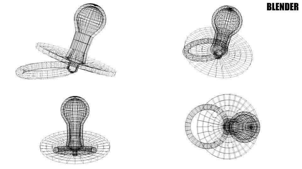 Baby Pacifier 3D Model