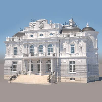 Castle mansion 3D Model