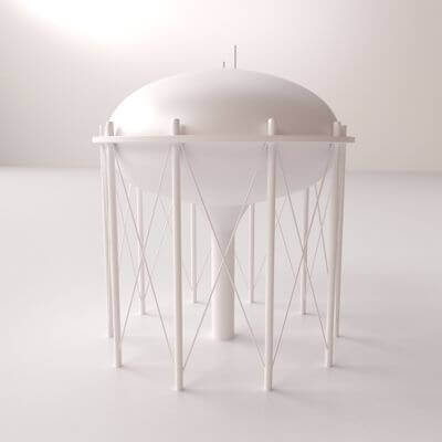 Water Tower 3D Model