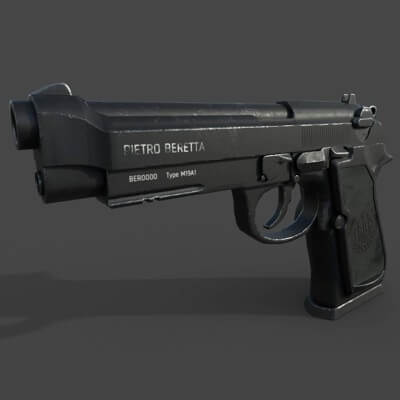 Beretta Pistol 3D Model