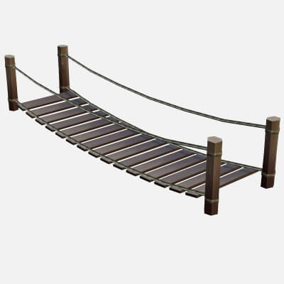 Rope Bridge 3D Model