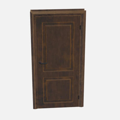 Closed Wooden Door