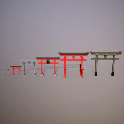 Japanese Torii 3D Model