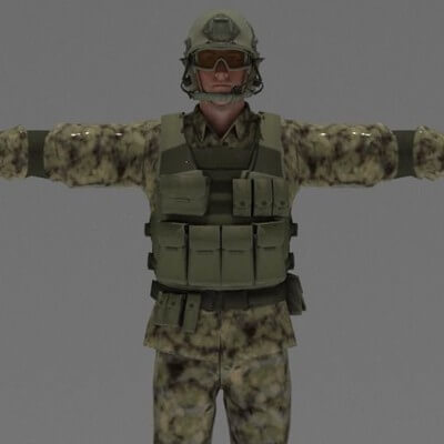 Soldier Character 3D Model