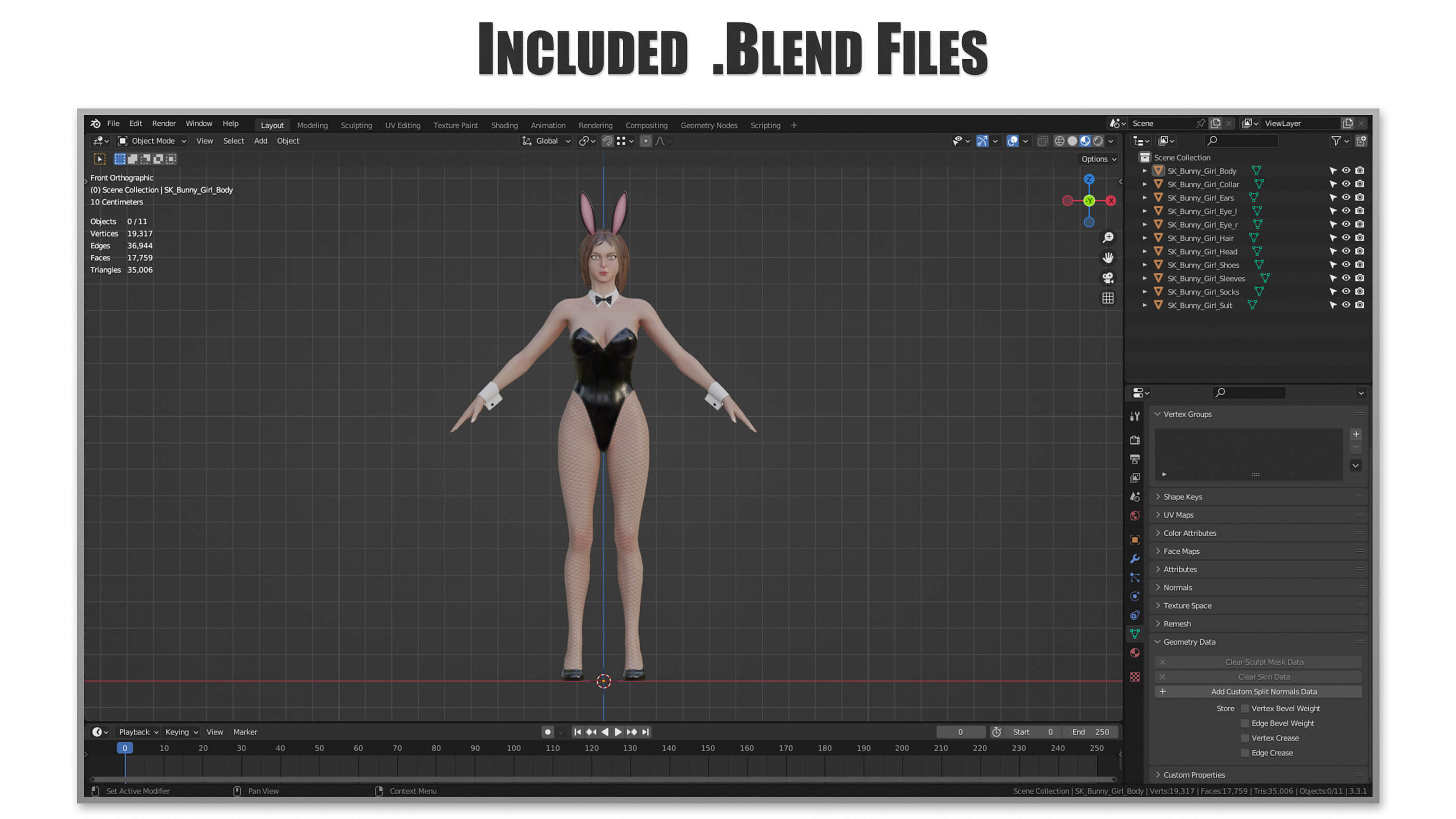 Bunny Girl 3D Model