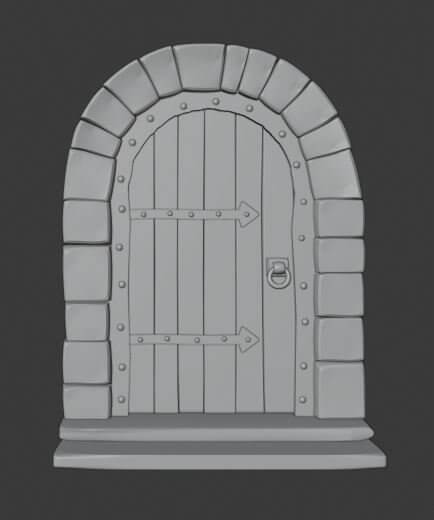 Medieval Door 3D Model