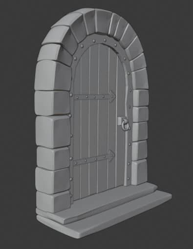 Medieval Door 3D Model