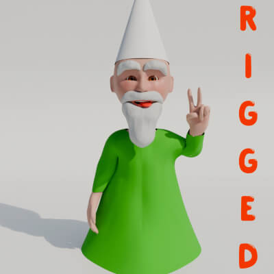 Gnome Wizard 3D Model