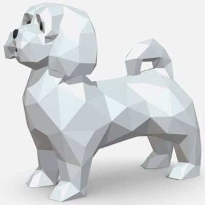 Low Poly Maltese Dog