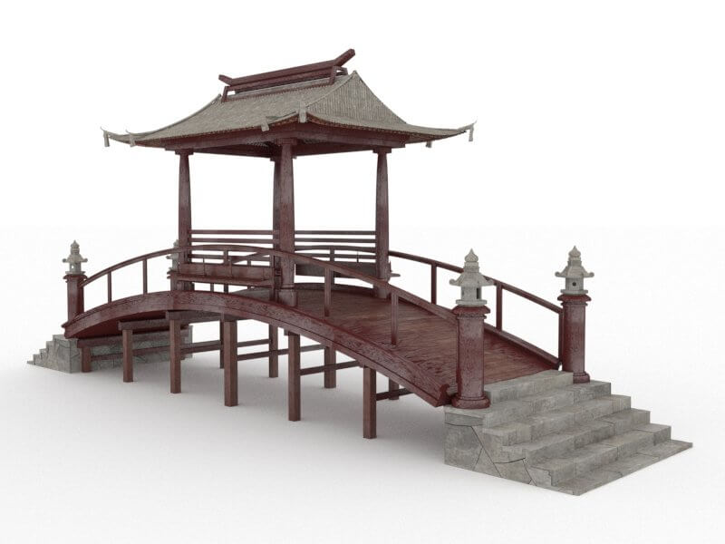 Japon Bridge 3D Model