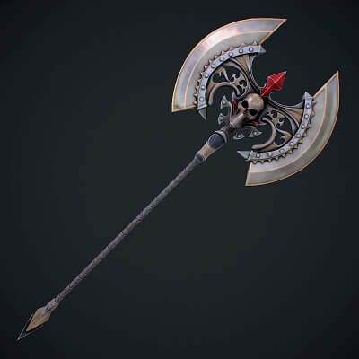 Fantasy Axe 1 3D Model